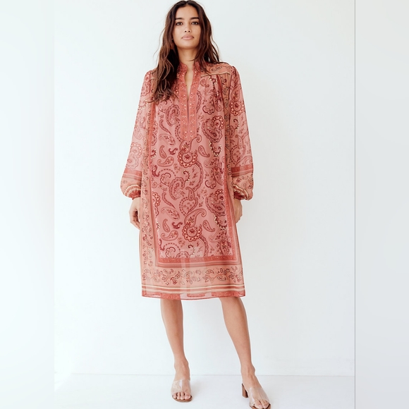 Wilfred Rust Paisley Tunic Dress - Picture 2 of 5